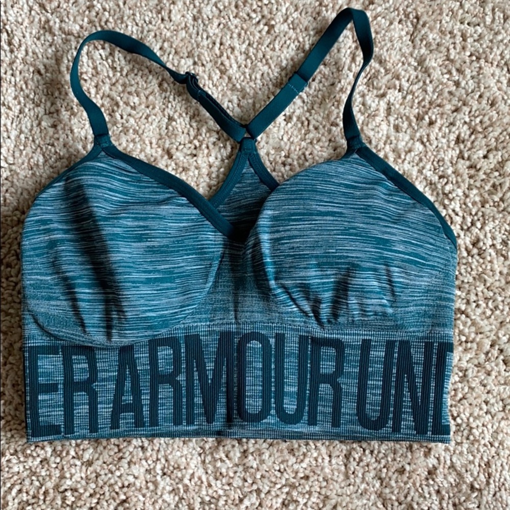 Under armour emerald green sports bra